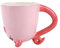 I-TOTAL® - Tazza in Ceramica Up & Down, tazza reversibile (PIGGY) 300 ml
