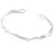 NicoWerk Damen Silber Armreif geflochten aus 925 Sterling Silber Schmal Filigran Ausgefallen Verspielt Glatt mit Struktur Glänzend Ast SAR151
