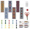 FREEBLOSS 6 Set Kreuzstich Lesezeichen Sets, Handstick Set Für Anfänger, Traditionelle Dekorative Muster, Lesezeichen Sticken Kreuzstich, Komplettes Kreuzstich Stickset für Frauen 6x20cm
