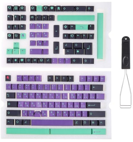 PBT Keycaps 146 Keys Cherry Profile DYE SUB EVA Purple Keycap For Mechanical Keyboard Japanese Russian Korean English Pbt Keycaps Japanese Cherry Profile Russian Korean English