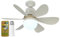 RuiDay Ventilatori da Soffitto con Luce e Telecomando, E27 lampadario con pale LED Dimmerabile, lampadario ventola con Telecomando e Timer, 3 Velocità, 3 Colori, Silenzioso (Bianco)