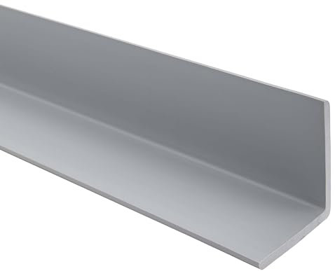 Quest Profilé d'angle 35 x 35 mm - Protection des bords - En plastique PVC - Sans ruban adhésif - 110 cm - Gris