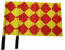 Stormflag 2 bandiera sportive arbitri con manico in metallo in schiuma, bandiera Ruolo degli arbitri assistente attrezzature, piccola bandiera di segnale per competizione (rosso gialla)
