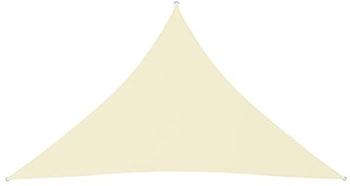 Buzaza Sonnensegel Oxford-Gewebe Garten Sonnenschutz Sonnensegel Terasse Dreieckig 3x3x4,24 m Cremeweiß