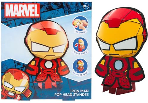 Marvel Figure - 3D Pop Head 20 cm - Spiderman - Collectible Figure - Toy Gift Idea (SP24335) (Iron Man)