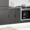 IKAYAA Panel Frontal para Lavavajillas,1.5 cm, Lucca, Panel Delantero Lavavajillas Cocina, Puerta Lavavajillas, Negro 60 x 46 x 81.5 cm