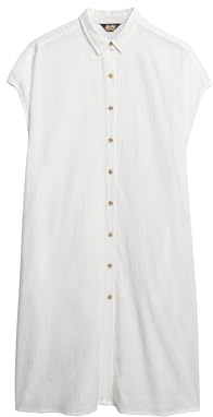 Superdry Damen Übergroßes Midi-Hemdkleid Optik 34
