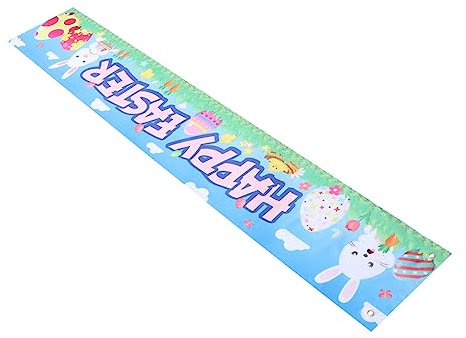 Generisch 1Stk -Banner easter hubrig ostern dekoration party fröhliches osterbanner im freien osterfest-banner Banner zum Aufhängen an der Tür osterparty versorgung Polyester Colorful