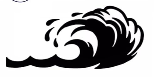 Rakelfix Welle Wave mehr Ozean surfen Wassersport Aufkleber Größe/Farbe ANPASSBAR Sticker Autoaufkleber
