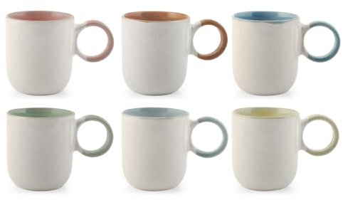 H&h set 6 mug atelier colori assortiti cc 350