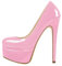 Meinabsatz Scarpe da donna con plateau classiche con tacco alto a spillo, Colore: rosa., 36 EU