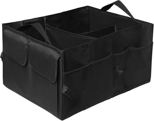 JOYSKY Car Boot Organiser Storage Car Storage Organiser with Cooling Bag Suitable for SUV and Sedans Foldable Boot Tidy Multiple Stash Pockets Reusable Can Be Used for Home and Outdoor Camping