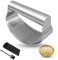 XWGKLN Knoblauchpresse Edelstahl - Multifunktional Garlic Press mit Silikonschäler und Reinigungsbürste Knoblauchpresse Spülmaschinenfest (silbrig)