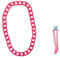LP Divertissements Collier rappeur grands anneaux néon fluo rose 40cm
