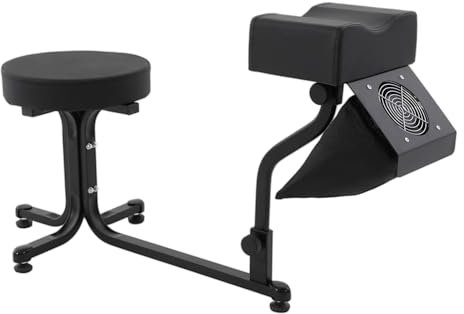 gegeweeret gegeweeretProfessioneller Pediküre-Hocker mit integriertem Staubabsaugsystem – 100kg Tragkraft & 2600 RPM Ventilator – Ergonomisches Design für Nagelstudios inkl. Staubbeutel (Schwarz)