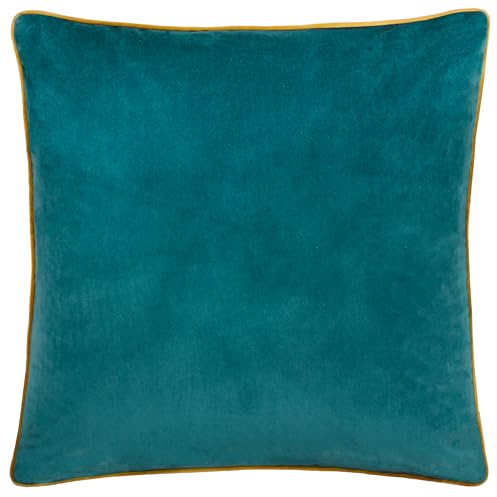 furn. Meridian Feather Filled Cushion (Teal/Ochre - 45 x 45cm)