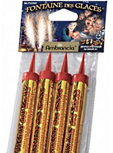 4 x Fontaines lumineuses pour gateaux - lot de 4 fontaines - durée unitaire 30 secondes environ