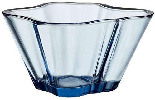 Iittala Aalto Deko Schale, Glas, Aquablau, 7, 5x14