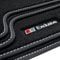 tuning-art V186 Fußmatten Exclusive-Line kompatibel mit VW Polo 4 9N 9N3 Cross 2001-2009, Naht:Silber