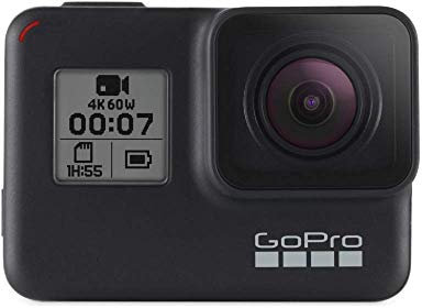 GoPro HERO7 Black - Waterproof Digital Action Camera with Touch Screen 4K HD Video 12MP Photos Live Streaming Stabilisation (Renewed)