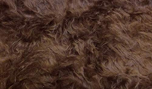 StoffBook DUNKELBRAUN OEKO-TEX LANGHAAR FLOKATI FELL DIY REQUISITEN FOTOSHOOTING KARNEVAL, C142