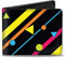 Buckle-Down Herren Geldbörse, Bifold, Eighties Party Black Multi Neon, veganes Leder, 10,2 x 8,9 cm, Mehrfarbig/Meereswellen (Ocean Tides), 4.0 x 3.5, Buckle-down Geldbörse Bifold Eighties Party