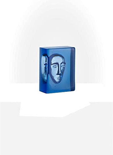 Kosta Boda Azur Man Skulptur aus Glas, 15 x 11,2 x 6,3 cm, Blau