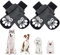 KOOLTAIL Hundesocken Anti-Rutsch Hundepfotenschutz, Hundeschuhe, 2 Paar verstellbare Hundesocken für Haustiere, für drinnen und draußen, zum Ausführen