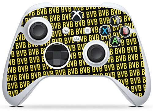 DeinDesign Skin kompatibel mit Microsoft Xbox Series S Controller Folie Sticker Borussia Dortmund BVB Muster