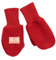 PICKAPOOH Fäustlinge 100% Merinowolle Baby Kinder Fleece Handschuhe Armwärmer Winter, rot, 2- 4 Jahre