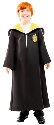 Funidelia Costume Ufficiale Tassorosso Harry Potter per bambino e bambina, Include: Tunica con stemma stampato - Tenuta per bambini per feste, Carnevale e Halloween