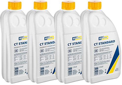 CARTECHNIC 4X Kühlerschutz Kühlflüssigkeit Kühlerfrost CT Standard grün-gelb 1,5L