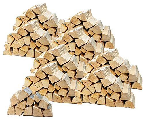 Leña Madera Selección 5-500 kg Para estufa y Chimenea Brasero Parrilla Cesta de Fuego Troncos de Madera de Haya 25 cm Flameup, Cantidad:210 kg