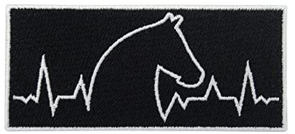 Finally Home Horse Heartbeat Patch zum Aufbügeln | Pferdekopf Patches, Pony Bügelbild, Pferd Reiten Aufbügler, Pferde Fohlen Aufnäher
