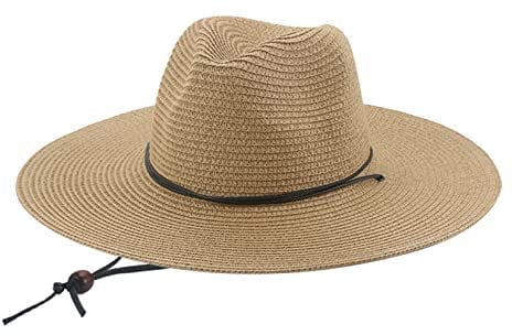 Sombrero De Cubo De Paja Ancho Sombrero De Playa De Safari Gorro De Vaquero Oeste De Verano