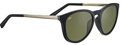 Serengeti Brawley Brille, Mattschwarz, Größe M, Unisex, Erwachsene, Mattes Schwarz, M