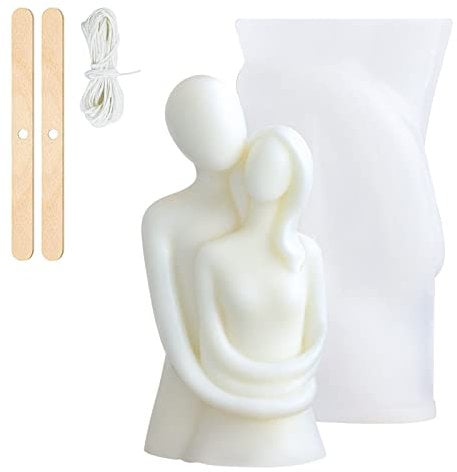 3D Couples Candle Moulds,Candle Moulds for Candle Making,Lovers Hug Resin Moulds Silicone,Body Art Portrait Candle Epoxy Casting Resin Mould for Home Ornament Decoration,Soap,Chocolate,Plaster