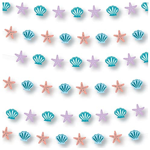Amscan 9914402 - Mermaid Tales Kids Birthday Party Hanging String Decorations - 2.13m