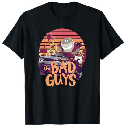 The Bad Guys Group Getaway Car Sunset Poster T-Shirt