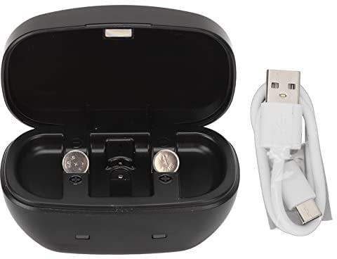 Chargeur de Piles pour Appareils Auditifs P13, Boîtier de Charge pour Piles D'amplificateur Auditif, Ensemble de Piles Rechargeables Portables à Cycle Longue Durée - Câble USB
