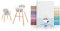 Kinderkraft Hochstuhl SIENNA 2 in 1, Kinderhochstuhl, Grau & Julius Zöllner 8320113100- Spannbetttuch Jersey für das Kinderbett, Größe: 60x120 / 70x140 cm, Farbe: weiß, 1er Pack