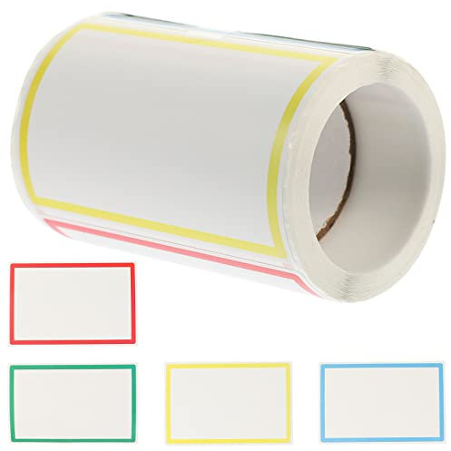 FOMIYES 1 Rolle Aufkleber Leere Versandetiketten Meme-Brille Bin Meme Etikett Zur Aufbewahrung Von Lebensmitteln Arbeit Selbstklebendes Etikett Aus Beschichtetem Papier Mehrzweck Krug