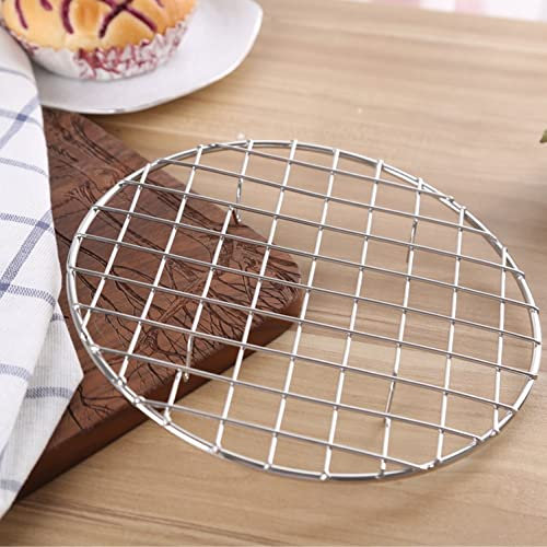 Haloppe Rack di raffreddamento da 25 cm per cottura e cottura, griglie di raffreddamento a filo per forno a griglia sicura, griglia di cottura in acciaio inox tondo per drenaggio olio griglie di