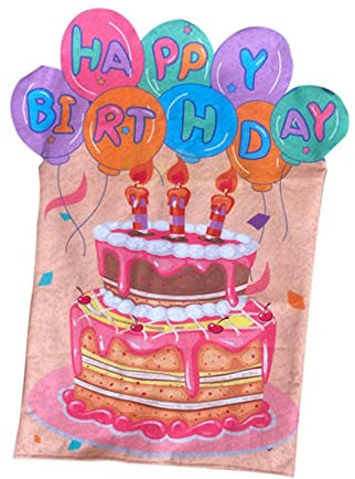 predolo Kreative Kinder Kuchen Stuhl Abdeckung ''Happy Birthday'' Sitzabdeckungen waschbar Esszimmer Sitzkissen Protector für Klassenzimmer Party