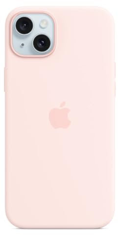 Apple iPhone 15 Plus Silikon Case mit MagSafe – Hellrosa 