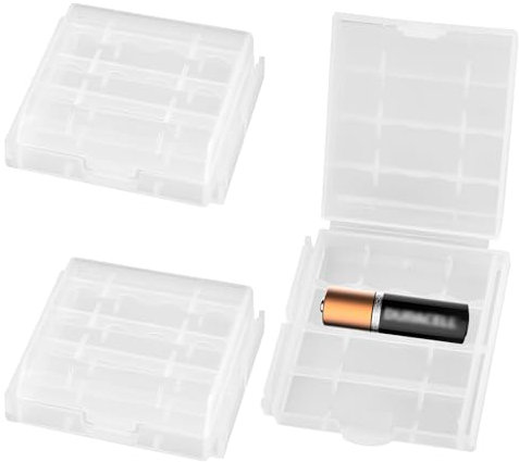 Rumyve AA/AAA Battery Storage Case,Waterproof Portable Clear Plastic Battery Case,Protects and Transports Batteries