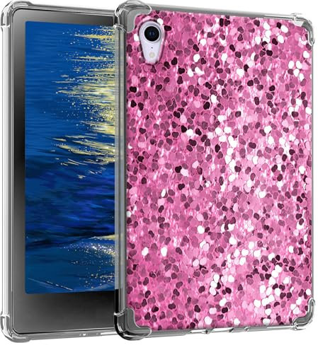 GFRGTFHYT Clear Case for iPad Mini 6 8.3 Inch 2021 for iPad Mini 6th Generation Case Slim Soft TPU Transparent Back Cover Case for 2021 iPad Mini 8.3 6th Gen A2567 A2568 A2569,Pink Glitter