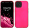 kwmobile Case kompatibel mit Apple iPhone 15 Hülle - Schutzhülle aus Silikon metallisch schimmernd - Handyhülle Metallic Pink