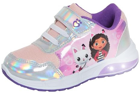 Gabby's Dollhouse Leuchtende Turnschuhe für Mädchen, leicht zu befestigen, Sportschuh mit blinkenden LED-Lichtern, multi, 30 EU