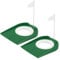 XIHIRCD 2pcs Golf Practice Putting Cup with Flag, Green Plastic Golf Putting Hole Cup, Ideal for Beginners, Indoor/Outdoor Use